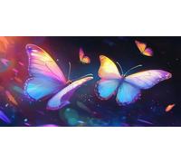 Diamond Painting Mariposa 5D Dibujos Con Diamantes, DIY Diamond Painting Adultos SueñO Pintura de Diamante Kit Manualidades NiñOs Cristal Regalo for Para DecoracióN de Pared del Hogar 40x20cm 0O-350