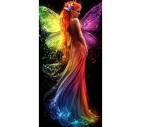 Diamond Painting Mariposa Diamond Painting Adultos Grande XXL 5D Elfos Pintura Diamante Kit Manualidades Adultos Pintura Diamante Punto de Cruz Cristal Art para Decoración Pared Hogar 40x90cm,Model690
