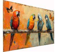Diamond Painting Mariposa Diamond Painting Adultos Loro Gran Kit Pintura de Diamante 5D - Cuadrado Taladro Completo DIY Arte Artesanía para Principiantes para Decoración De Pared 100x220cm Z1-605