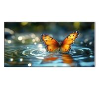 Diamond Painting Mariposa Lago, 5D Diamond Painting Adultos, Manualidades Adultos DIY Cristal Pintura de Diamante, Kit de Bordado Punto de Cruz, Cuadros Decoracion Salon Modernos 20x40 cm J26-11474
