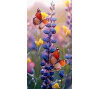Diamond Painting, Mariposa lavanda Pintura Diamante Kit Manualidades Adultos, 5D Diamond Painting Adultos Dibujos DIY Diamantes para la Decor de la Pared del Hogar, Regalos para Mujer 50x100cm U-391