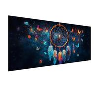 Diamond Painting Mariposa Pintura de Diamante Adultos Atrapasueños Diamond Art Kit, DIY Cuadrado Cristal Bordado Punto de Cruz Painting, Manualidades Adultos para Decoracion Hogar 100x40 cm Z0-89
