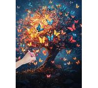 Diamond Painting Mariposa Pintura de Diamantes 5D DIY, Paisajes Diamond Painting Kit Completo Manualidades Adultos, DIY Punto de Cruz Cuadros Diamantes para Decoración Hogar, Regalo, 30x40 cm, -4838