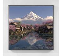 Diamond Painting Montaña Pintura Diamante Adultos, Cuadros de Diamantes Paisaje Diamond Art Kit, 5D Cristal Piedras Punto de Cruz Puzzle de Diamantes per Decoración de Pared Regalo 30x30cm es73-1c