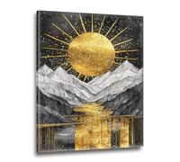 Diamond Painting Montaña Sol, Manualidades Adultos Cuadro Diamantes Kit, Kit Punto de Cruz Bordado, 5D Cristal Pintura Diamante para Adultos e Niños, Decoracion Navidad de Pared Hogar 30x40cm M-s-108