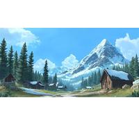 Diamond Painting MontañAs 5D Dibujos Con Diamantes, DIY Diamond Painting Adultos Bosque Pintura de Diamante Kit Manualidades NiñOs Cristal Regalo Para DecoracióN de Pared del Hogar 200x100cm 0O-125