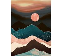 Diamond Painting Mountain Kit, Diamond Art Kit for Adults, Abstract Landscape Painting with Diamond