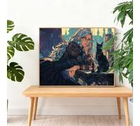 Diamond Painting Mujer 120x80cm 2025 Pintura Diamante Gato Gran Diamond Painting Adultos,Cuadros de Diamantes Bordado Manualidades Kit Regalos para Mujer,5D Diamantes Art Set Regalos Originales I-K632