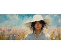 Diamond Painting Mujer, 5D Diamond Painting Adultos Flor, DIY Kit Manualidades Adultos, 5D Punto de Cruz Cuadro Diamante, DIY Pintura de Diamante Kits, Home Decoration, Primavera Decor, 60x30cm A-5173