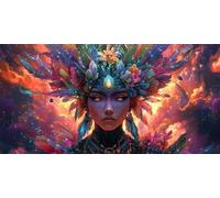 Diamond Painting mujer, 5D Diamond Painting Adultos Manualidades, flor Pintura Diamante Punto de Cruz Pintura Kit, Artes Artesanal para Decoracion Navidad Decoracion Salon, Regalo Mujer 30x60cm D-277