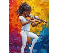 Diamond Painting Mujer, 5D Diamond Painting Kit ViolíN, DIY Cuadro Diamantes Embroidery Kit Pintura Diamante Bordado Principiantes DIY Full Drill Cuadrado Pintura Decorazioni Pareti 80x120cm R-IK18T