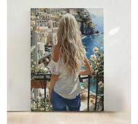 Diamond Painting Mujer, AtráS Pintura de Diamante 5D Diamond Painting Kit Completo Niños, DIY Manualidades Adultos Pintura de Diamante Para Decor De Pared Del Hogar, Regalo 40x50cm PjY3809 A-S