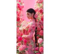 Diamond Painting Mujer, Diamond Art Bordado Punto de Cruz Kit Completo Flor Manualidades Adultos Pintura de Diamante 90x180CM, Cuadro Diamantes para Cuadros Decoracion Salon Modernos Regalo DZSH4869