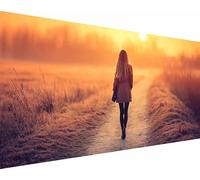 Diamond Painting Mujer Diamond Painting Adultos, Carretera Pintura Diamante Niños DIY 5D Cristal Strass Punto de Cruz Puzzle de Diamantes Manualidades para Decoración Hogar Regalos 70x140cm uj6-e13