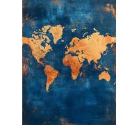 Diamond Painting Mundo 40x60cm Diamond Painting Adultos Mapa, 2025 DIY Full Drill Manualidades Adultos Pintura de Diamante, 5D Cristal Punto de Cruz Cuadro Diamantes Kits para Decoracion Hogar Q-1050T