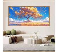 Diamond Painting Naturaleza 70x140cm, Diamond Painting Niños Árbol, DIY Pintar con Diamantes Punto de Cruz Kit Completo, Pintura Diamante Adultos Manualidades Niños Kit Bordado para Decoración O-264X