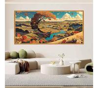 Diamond Painting Naturaleza 80x160cm, Diamond Painting Niños Árbol, DIY Pintar con Diamantes Punto de Cruz Kit Completo, Pintura Diamante Adultos Manualidades Niños Kit Bordado para Decoración O-288X