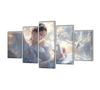 Diamond Painting Niños 5 Piezas Chica Conejo Pintura Diamante Punto de Cruz Kit Completo, Principiantes Cuadros Diamantes Kit, DIY Manualidades para Adultos, Decoración Hogar Regali 100x60cm q-215