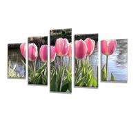 Diamond Painting Niños 5 Piezas Flor Río Pintura Diamante Punto de Cruz Kit Completo, Principiantes Cuadros Diamantes Kit, DIY Manualidades con Numeros para Adultos, Decoración Hogar 200x120cm q-682