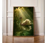 Diamond Painting Niños Animal Cisne Pintura Diamante Punto de Cruz Kit Completo, Principiantes Cuadros Diamantes Kit, DIY Manualidades para Adultos, Decoración Hogar Regali 100 x 200 cm PjY637 S-S