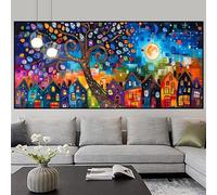 Diamond Painting Niños Bohemia Pintura Diamante Arquitectura Cuadros de Diamantes Principiantes Puzzle Kits DIY 5D Cristal Bordado Pintar por Numeros Adultos, Decoración Hogar Regalos 90x270cm z440f