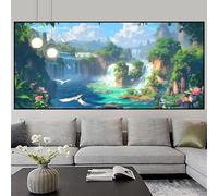 Diamond Painting Niños Bosque Pintura Diamante Paisaje Cuadros de Diamantes Principiantes Puzzle Kits DIY 5D Rhinestones Cristal Bordado Pintar por Numeros Adultos, Decoración del Hogar 80x160cm z490f