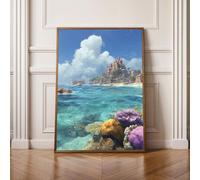 Diamond Painting Niños Ciudad OcéAno Pintura Diamante Punto de Cruz Kit Completo, Principiantes Cuadros Diamantes Kit, DIY Manualidades para Adultos, Decoración Hogar Regali 50 x 70 cm PjY3559 S-O