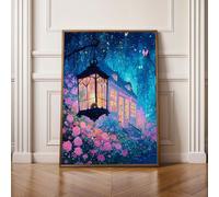 Diamond Painting Niños Flor Flores Pintura Diamante Punto de Cruz Kit Completo, Principiantes Cuadros Diamantes Kit, DIY Manualidades para Adultos, Decoración Hogar Regali 70x90cm PjY5571 A-S