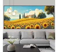 Diamond Painting Niños Girasol Pintura Diamante Árbol Cuadros de Diamantes Principiantes Puzzle Kits DIY 5D Rhinestones Cristal Bordado Pintar por Numeros Adultos, Decoración del Hogar 90x180cm z496f