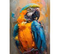 Diamond Painting Niños Loro, Diamond Painting Kit PáJaro, 5D Pintura Diamante Cuadro Diamantes DIY Full Drill Round Strass Ricamo a Punto Croce Painting per Decorazioni Casa Pareti 50x80cm 2-AS52