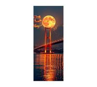 Diamond Painting Niños Luna Kit Pintura Diamante, Bordado Punto de Cruz Dibujos con Diamantes 100 x 40cm, Diamond Painting by Numbers Adult Puente Golden Gate, Kit Manualidades Adultos ZSDH-3632