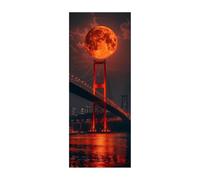 Diamond Painting Niños Luna Kit Pintura Diamante, Bordado Punto de Cruz Dibujos con Diamantes 130 x 50 cm, Diamond Painting by Numbers Adult Puente Golden Gate, Kit Manualidades Adultos ZSDH-2099