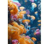 Diamond Painting Niños Medusa, DIY 5D Diamond Painting Kit Sea, 5D Pintura Diamante Cuadro Diamantes DIY Full Drill Cuadrado Ricamo a Punto Croce Painting per Decorazioni Casa Pareti 50x70cm R-A794