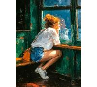 Diamond Painting Niños Mujer, Diamond Painting Kit Moderno, 5D Pintura Diamante Cuadro Diamantes DIY Full Drill Round Strass Ricamo a Punto Croce Painting per Decorazioni Casa Pareti 60x90cm X-6391