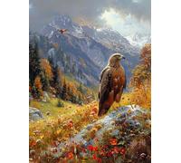 Diamond Painting Niños PáJaro, Diamond Painting Kit Flor, 5D Pintura Diamante Cuadro Diamantes DIY Full Drill Round Strass Ricamo a Punto Croce Painting per Decorazioni Casa Pareti 80x120cm J-3824