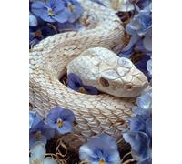 Diamond Painting Niños Serpiente, Diamond Painting Kit Flor, 5D Pintura Diamante Cuadro Diamantes DIY Full Drill Round Strass Ricamo a Punto Croce Painting per Decorazioni Casa Pareti 70x100cm J-I237