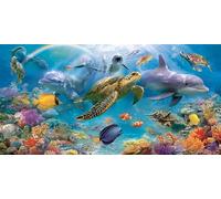 Diamond Painting OcéAno 5D Dibujos Con Diamantes, DIY Diamond Painting Adultos SueñO Pintura de Diamante Kit Manualidades NiñOs Cristal Regalo for Para DecoracióN de Pared del Hogar 40x20cm 0O-250