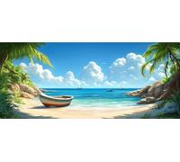 Diamond Painting OcéAno Diamond Painting Adultos, Pintura Diamante Paisaje Patrón 5D DIY Punto de Cruz Diamante Dibujos con Diamantes Manualidades Adultos, Decoracion Pared, Regalo 50x100cm -yym2603NU