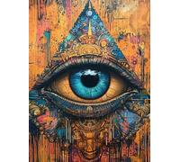 Diamond Painting Ojo, Diamond Painting Adultos 100x130cm Kit Completo, 5D Pintura de Diamantes Para Niños Misterio, DIY Cuadros Diamantes Manualidades Adultos para Home Decoration Regalos C3-587