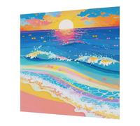 Diamond Painting Ondas Diamond Art Hebra Dibujos con Diamantes Cuadro Pintura Diamante Kit Completo Adultos 5D DIY Puzzle Punto de Cruz Mosaico Cristal Painting, Decoracion Hogar Pared 20x30 cm s0274