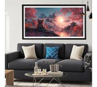 Diamond Painting Oso Diamond Painting Adultos, DIY Cuadros Diamantes paisaje Kit de Pintura Diamante Adultos Principiantes Mosaico Manualidades para Pared Decoracion Hogar,Regalo Mujer 40x100cm Y6-387