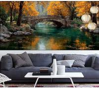 Diamond Painting Otoño Diamond Painting niños Puente Pintura Diamante de Bordado para Principiantes,DIY Pintura de Diamantes Kit Completo Cristal Puzzle,Punto Cruz Adultos,Regalos 100x300cm LT-565