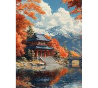 Diamond Painting OtoñO Pintura Diamante MontañA Diamond Painting Adultos Principiante 5D DIY Punto de Cruz Diamante Manualidades Adultos Kit para Decoracion Hogar, Regalo Mujer 100 x 135 cm -bby2605NU