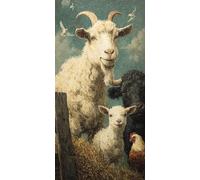 Diamond Painting Oveja, Diamond Art Bordado Punto de Cruz Kit Completo Pollo Manualidades Adultos Pintura de Diamante 50 x 100CM, Cuadro Diamantes para Cuadros Decoracion Salon Modernos DZSH2805