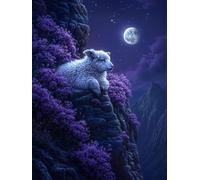 Diamond Painting Oveja, DIY 5D Diamond Painting Kit Flor, 5D Pintura Diamante Cuadro Diamantes Kit Bordado Principiantes DIY Full Drill Round Embroidery Kit per Decorazioni Casa Pareti, 30x40cm I-NK91