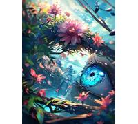 Diamond Painting Pabellón Diamond Painting Adultos, 5D Cuadro Diamantes Flor Pintura Diamante Manualidades Niños, DIY Crystal Bordado Punto de Cruz Kit Completo, Decoración Hogar Regalo 30x45cm 6X-815