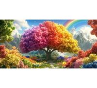 Diamond Painting paisaje,5D Diamond Painting Adultos Manualidades,Árbol Pintura Diamante Punto de Cruz Pintura Kit,Artes Artesanal para Decoracion Navidad Decoracion Salon,Regalo Mujer 50x100 CM D-368