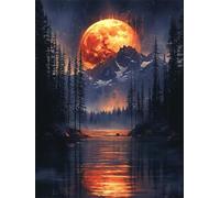 Diamond Painting Paisaje 5D Pintura de Diamante Bosque Diamond Painting Kit Completo, Manualidades Adultos, DIY Redondo Taladro Pintura Diamante Para Cuadros Decoracion Salon Modernos 50x70cm X-570