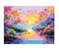Diamond Painting Paisaje 80x60cm 2026 Nuevo Diamond Painting Adultos,Pintura Diamante Primavera Pintura de Diamante Niños,5D DIY Cristal Bordado Punto de Cruz Kit para Decoracion Navidad,Regalo I-K253