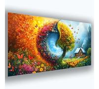 Diamond Painting Paisaje Diamond Painting Adultos, 5D Árbol (2) Pintura de Diamante Adultos, DIY Full Drill Pintar con Diamantes Punto de Cruz Kit Completo para Decoracion Hogar 100x200 cm 0u-669